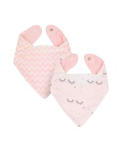 Kit Babador Bebê Atoalhado Feminino